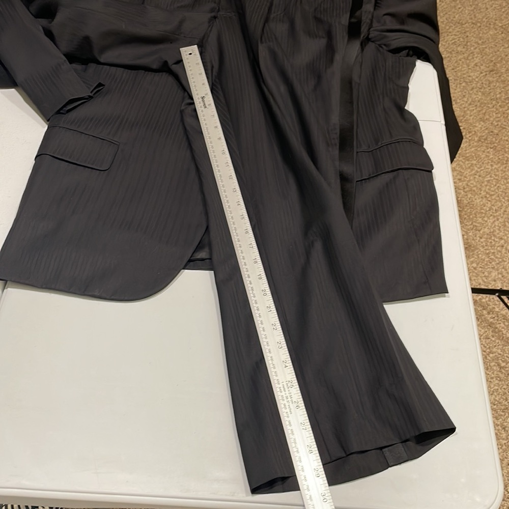 Royal Classic Tom James Black Pinstripe Custom Tux Tuxedo Suit One-button 46 - Picture 15 of 16